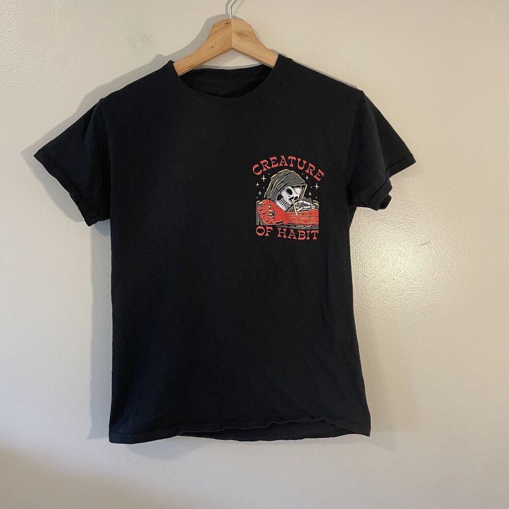Linda Finegold Skull Tshirt Devil Live Forever Sz S